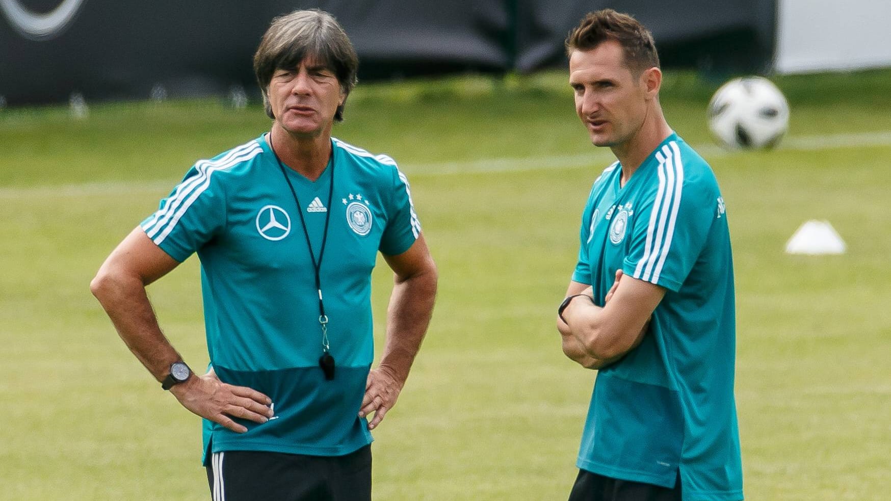 Langjährige Weggefährten: Joachim Löw (l.) und Miroslav Klose.