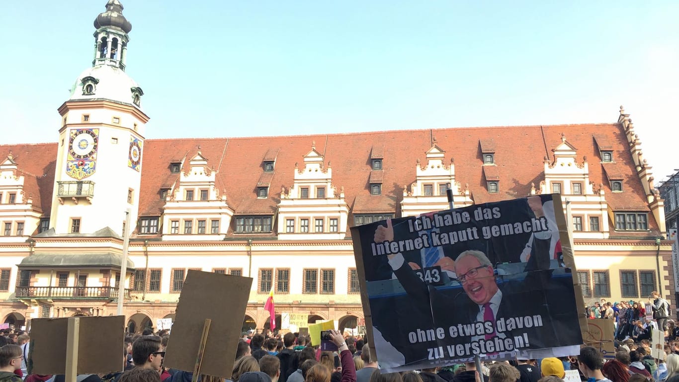 Die Demonstration in Leipzig.