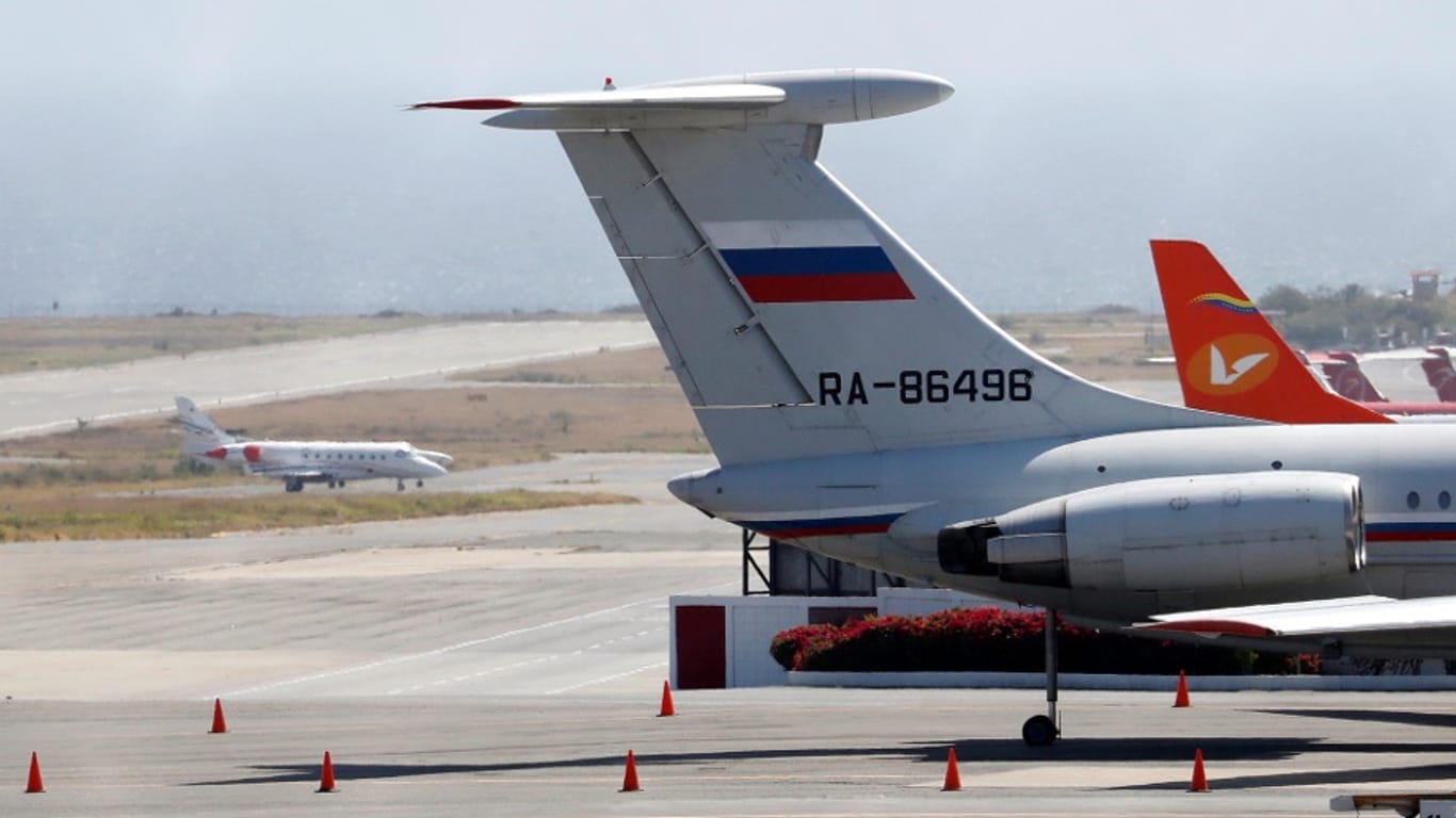 Russisches Flugzeug in Caracas.