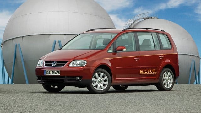 Kompaktvan: Der VW Touran ging auch als Erdgasversion Ecofuel an den Start.