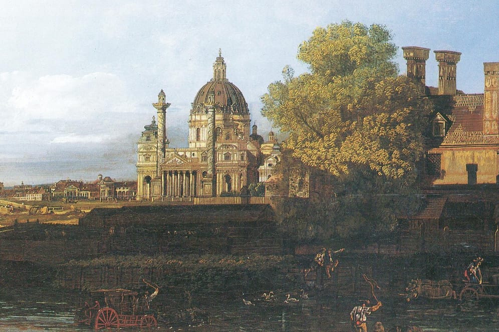 "Ansicht der Karlskirche zu Wien" des Künstlers Bernardo "Canaletto" Bellotto ist eines der beiden Werke aus NS-Raubgut, die an die Erben des Besitzers zurückgehen.