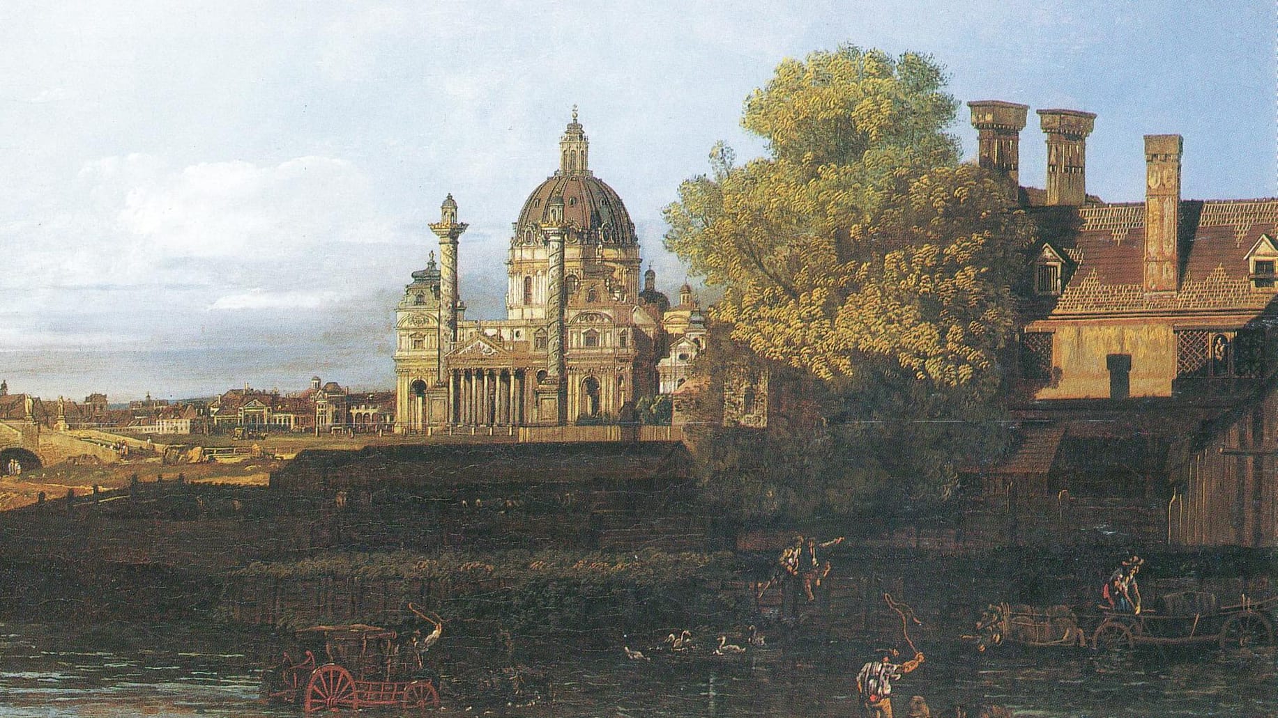 "Ansicht der Karlskirche zu Wien" des Künstlers Bernardo "Canaletto" Bellotto ist eines der beiden Werke aus NS-Raubgut, die an die Erben des Besitzers zurückgehen.