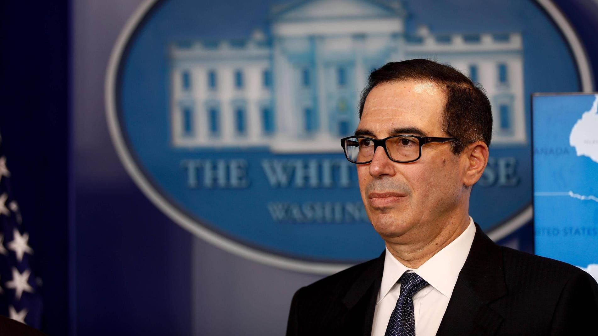 US-Finanzminister Steven Mnuchin: "Wir haben ein großangelegtes Netzwerk von Strohfirmen und Personen im Visier", wird der Finanzminister zitiert.