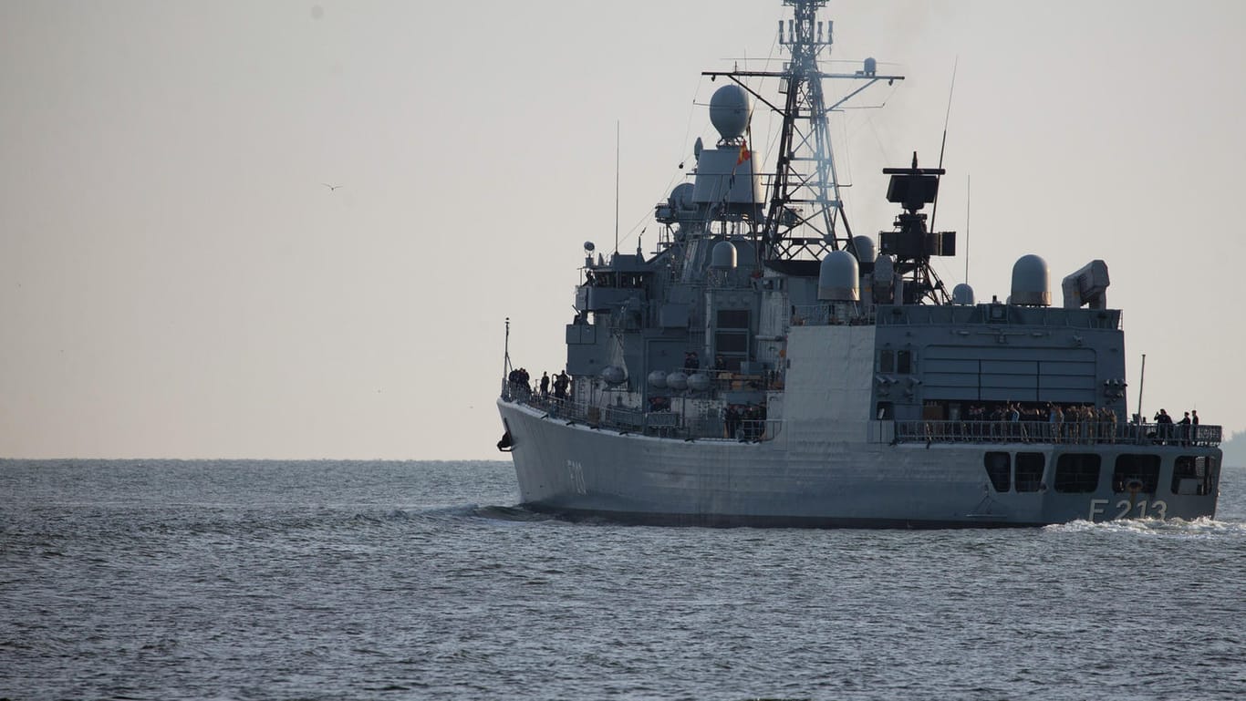 Fregatte «Augsburg»: Das Schiff der Deutschen Marine übernahm den deutschen Anteil im Einsatz der Operation «Sophia» vor der Küste von Libyen.