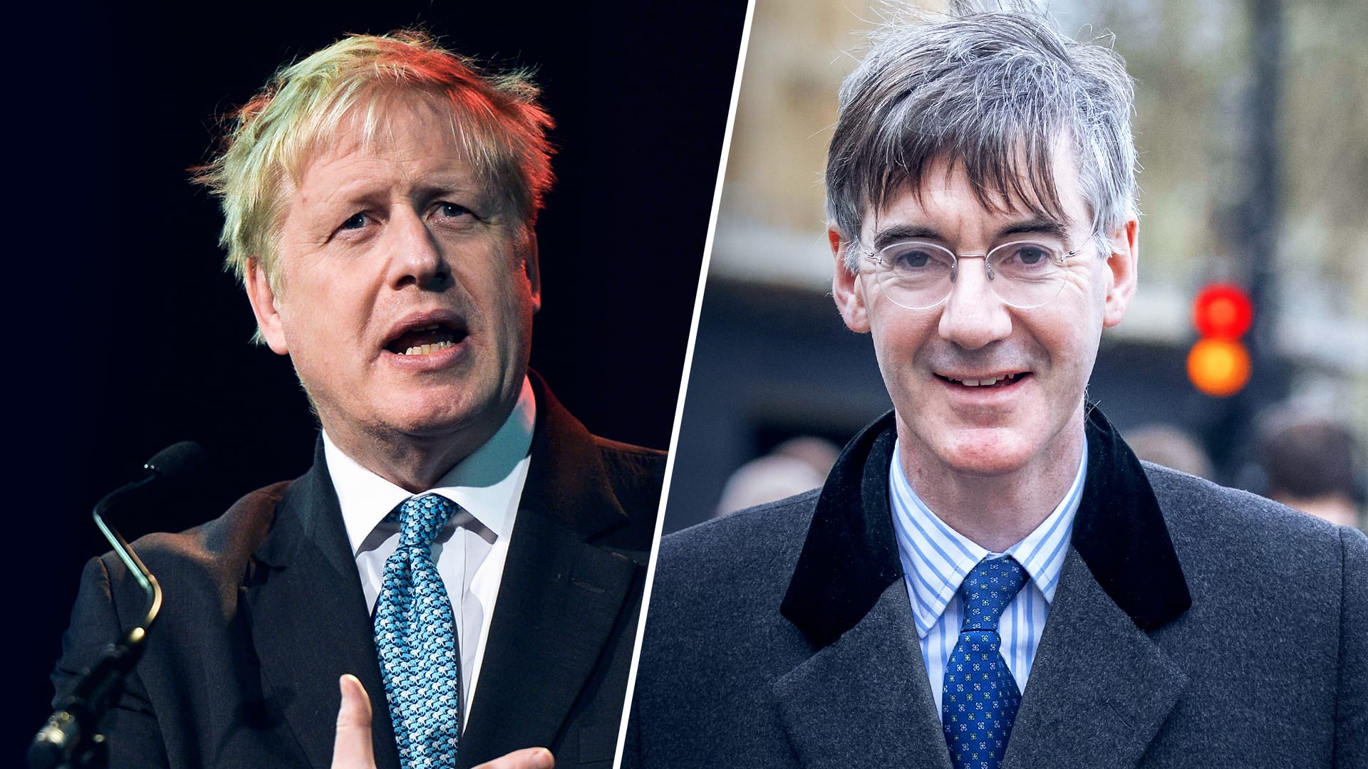 Boris Johnson und Jacob Rees-Mogg: Die Brexit-Hardliner knicken offenbar ein.