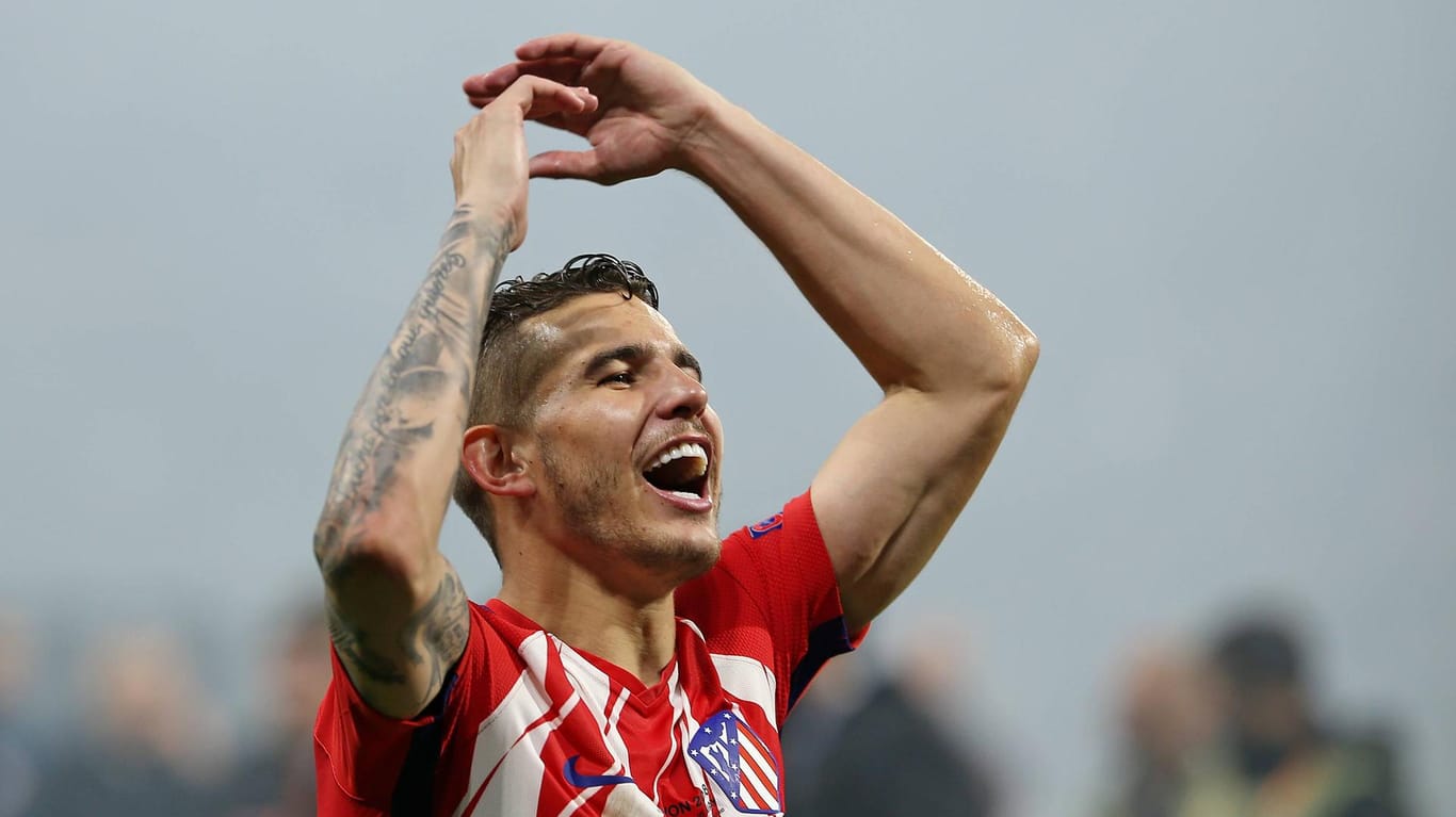 Jubel bei Lucas Hernandez: Mit Atlético Madrid gewann er 2018 die Europa League.