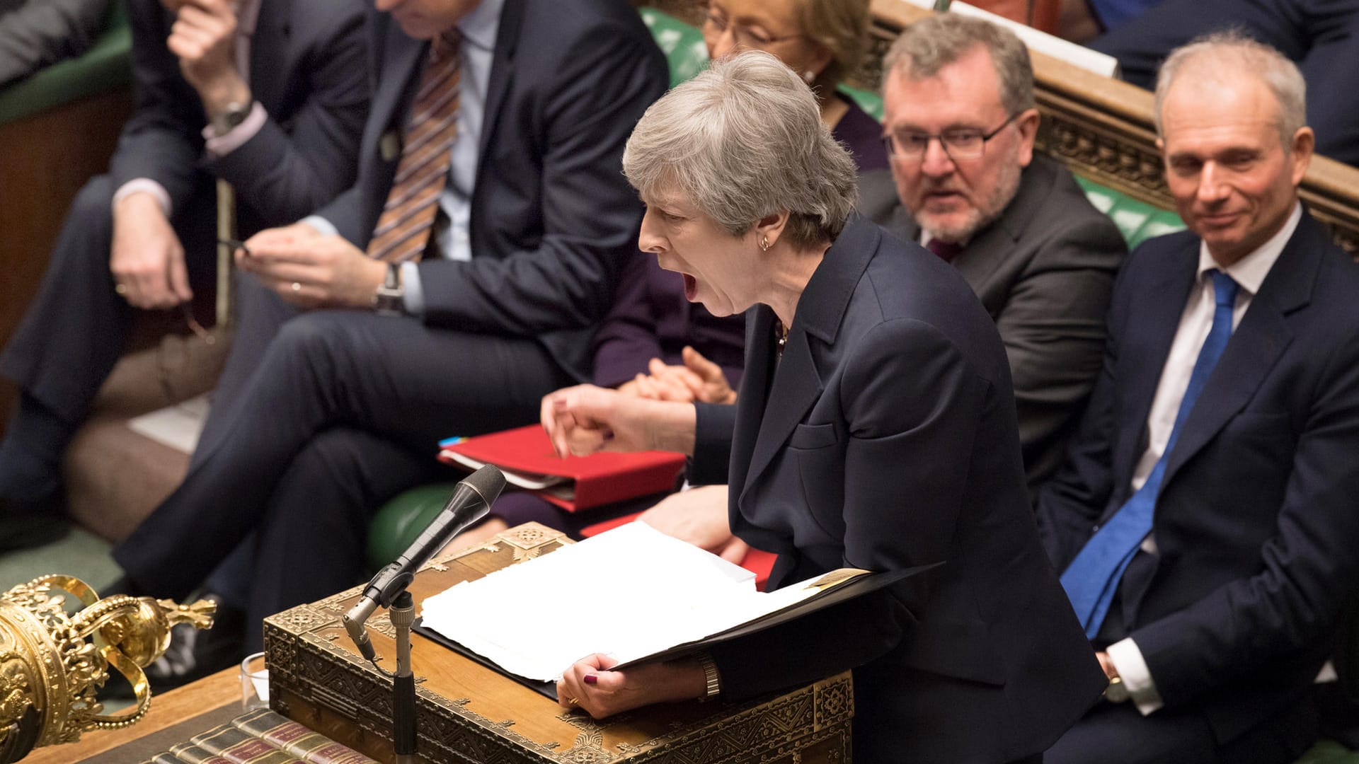 Tumult im britischen Parlament.