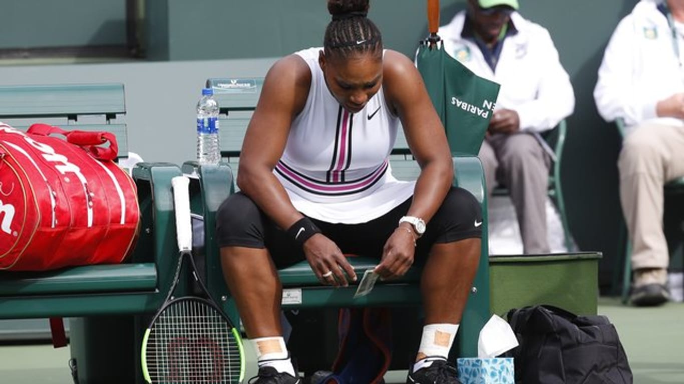 Erschöpft: Serena Williams in Indian Wells.