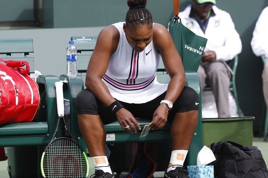 Erschöpft: Serena Williams in Indian Wells.