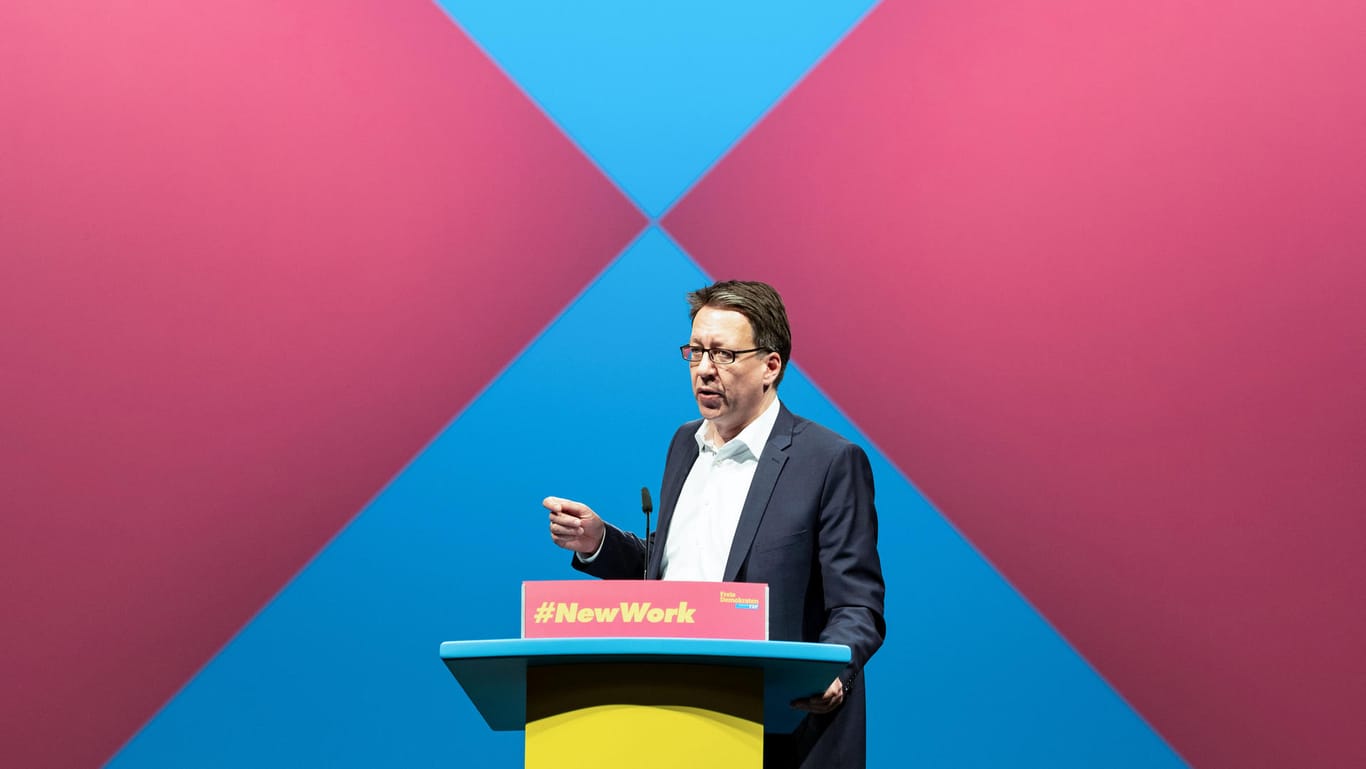 Stefan Birkner, Landesvorsitzender der FDP Niedersachsen, spricht während des Landesparteitages: Der stellvertretende FDP-Fraktionsvorsitzende Frank Sitta sprach von einem "Umsetzungsproblem" bei der Digitalisierung.