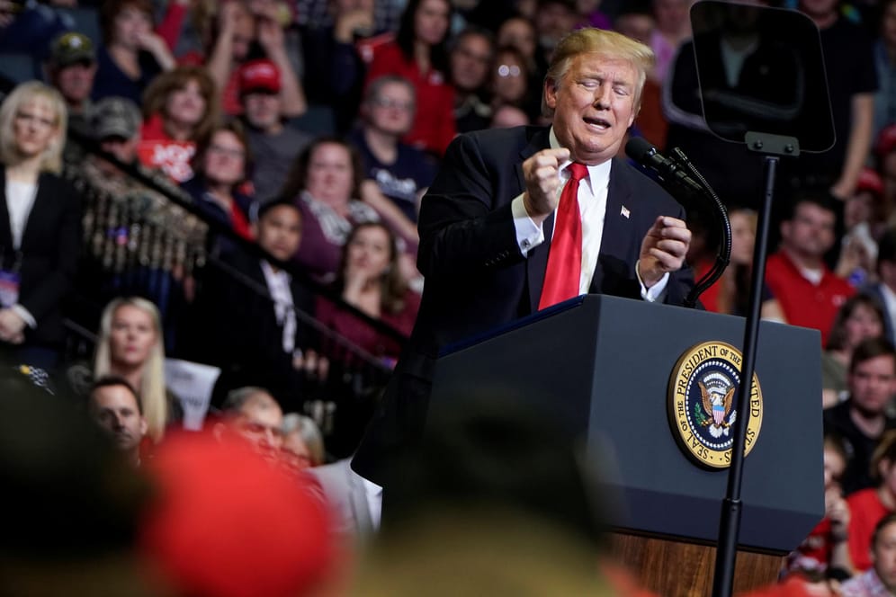 Donald Trump bei einem Auftritt in Michigan: Nach der Mueller-Untersuchung kommt es nun zum Gegenschlag.