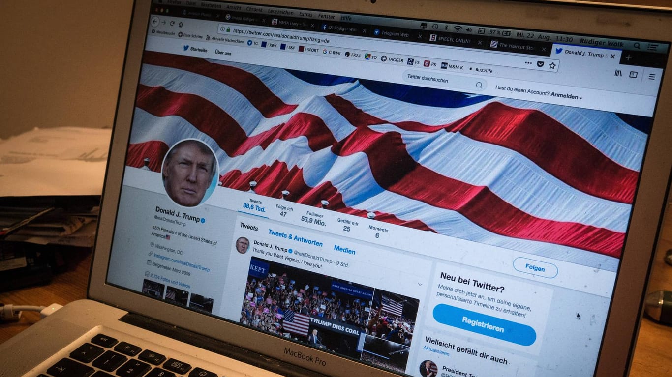 Twitter-Account von Donald Trump: Die Tweets des US-Präsidenten sind berüchtigt.