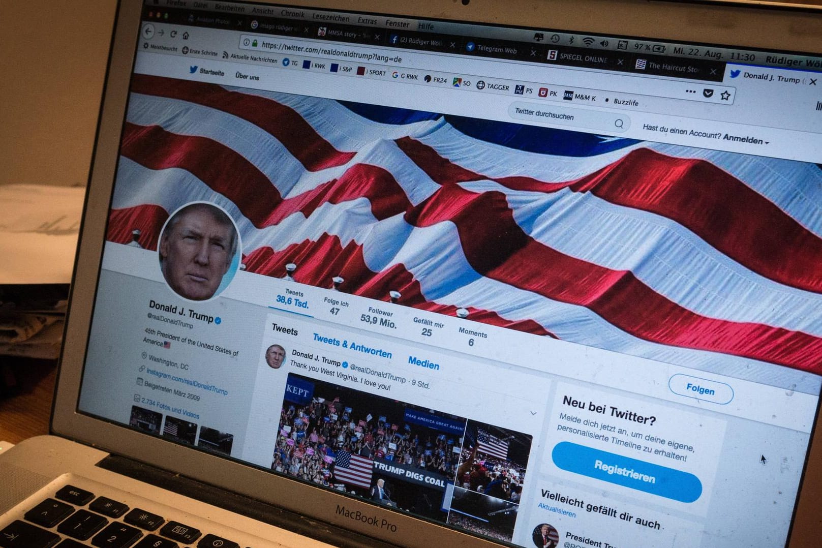 Twitter-Account von Donald Trump: Die Tweets des US-Präsidenten sind berüchtigt.