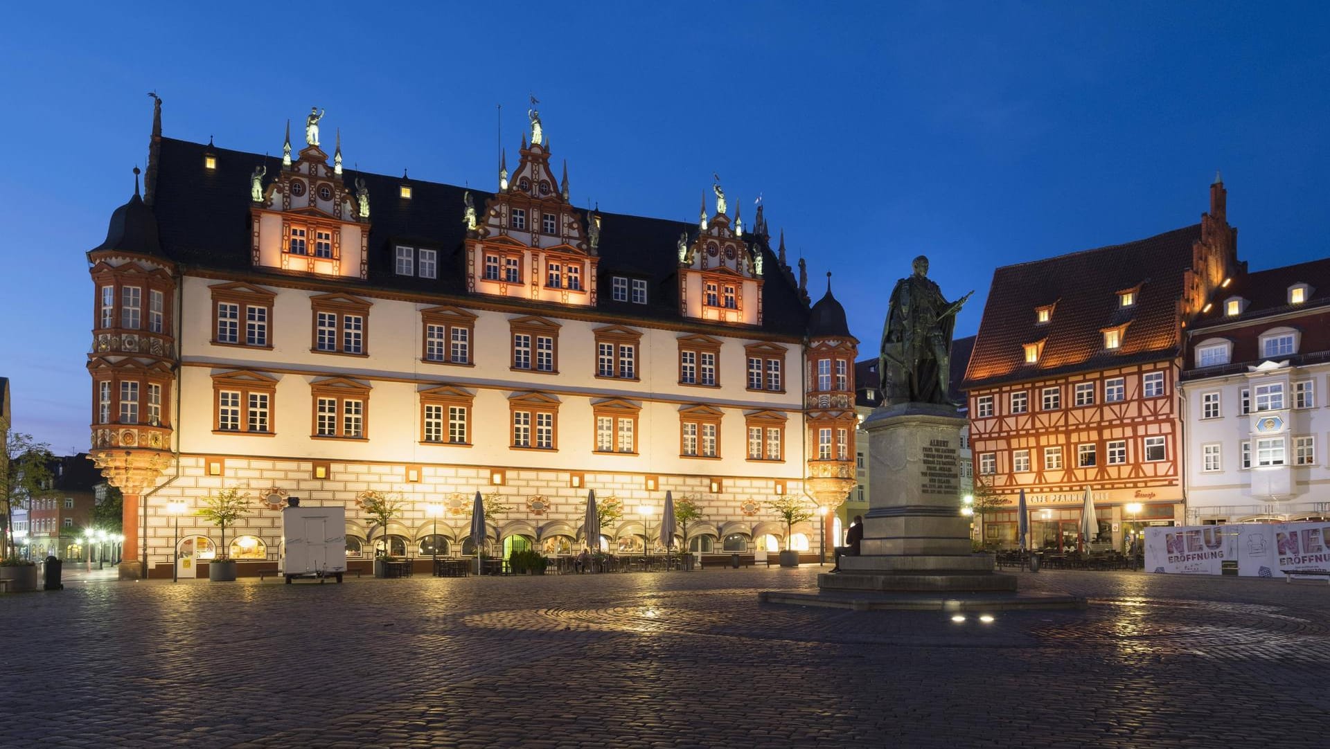 Marktplatz in Coburg (Symbolbild): Wegen der Rettungsmaßnahmen war die Autobahn in Richtung Coburg am Donnerstag bis zum Abend gesperrt.