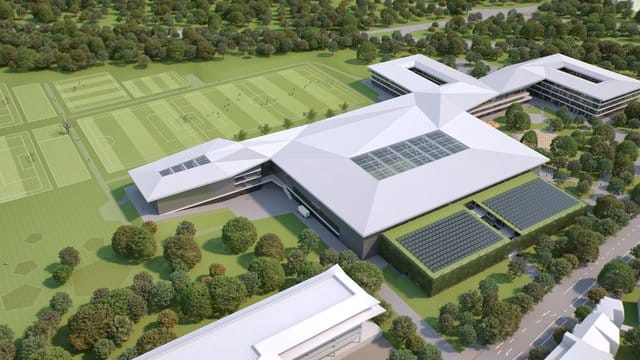Soll zentrales Quartier der deutschen Nationalteams werden: Die DFB-Akademie in Frankfurt/Main. Soll zentrales Quartier der deutschen Nationalteams werden: Die DFB-Akademie in Frankfurt/Main.