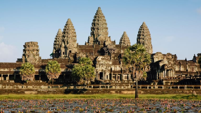 Angkor Wat: Die Region um die Tempelanlage droht auf Grund von sinkenden Grundwasserspiegeln abzusinken.