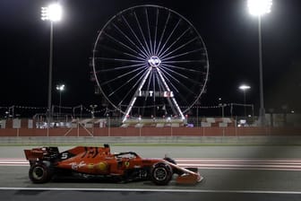 Beim Training in Bahrain fuhr Sebastian Vettel mit seinem Ferrari Trainingsbestzeit.