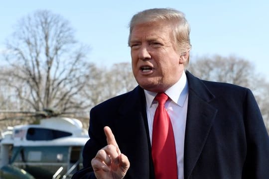 US-Präsident Donald Trump, hier am Donnerstag in Washington, droht mit Schließung der Grenze zu Mexiko.