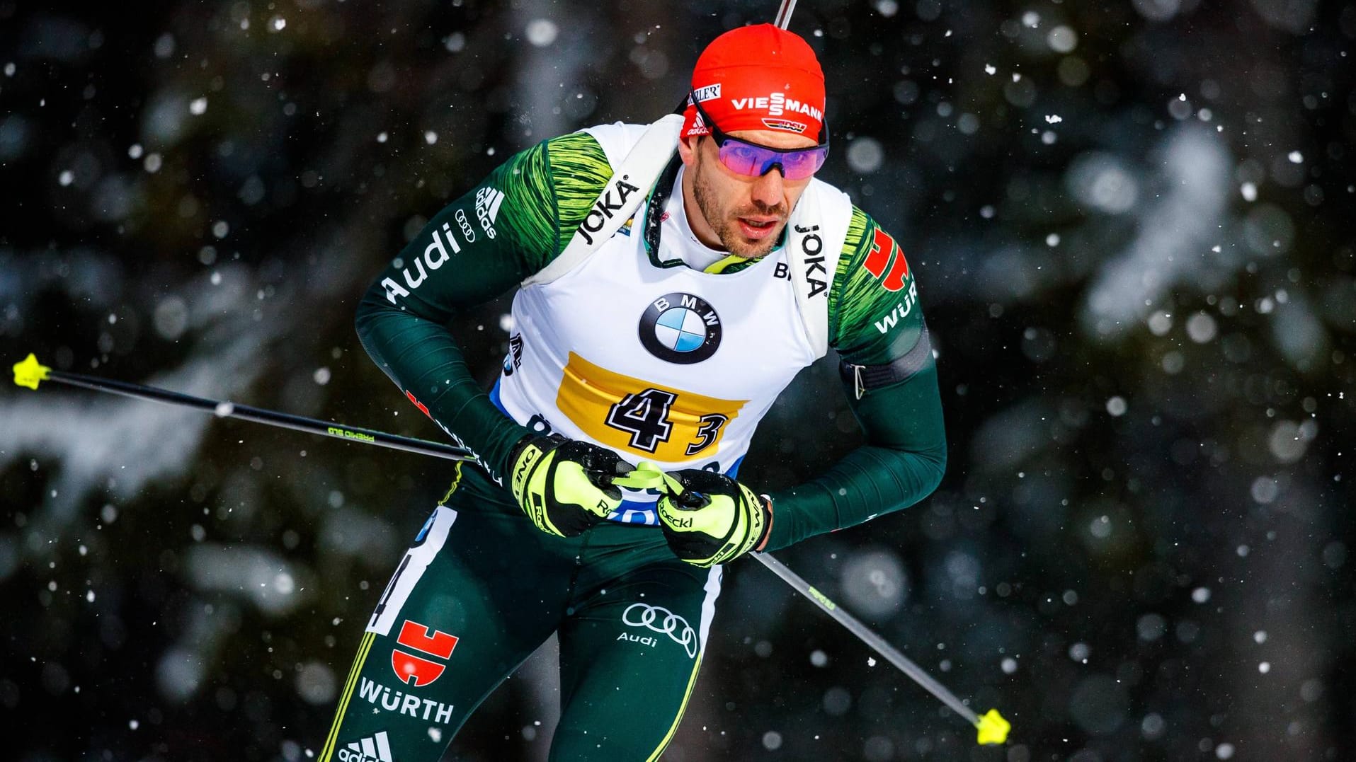 Peiffer bei der WM im schwedischen Östersund im März.