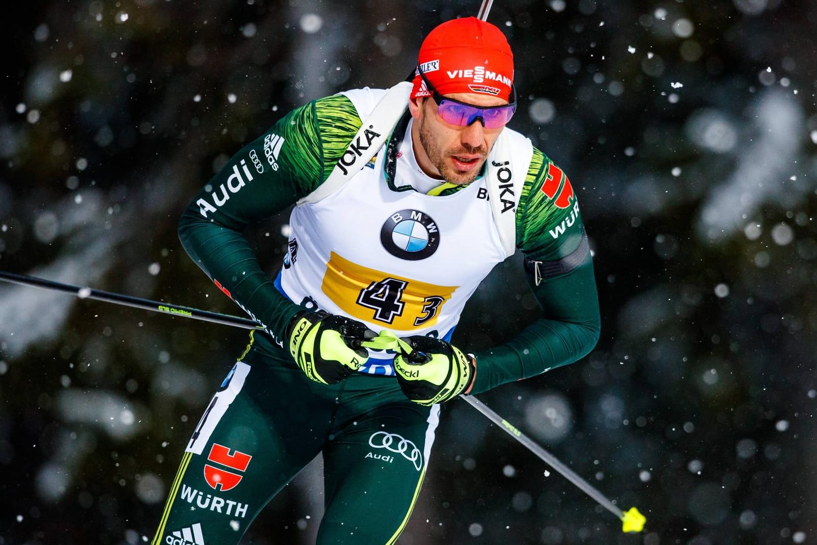 Peiffer bei der WM im schwedischen Östersund im März.