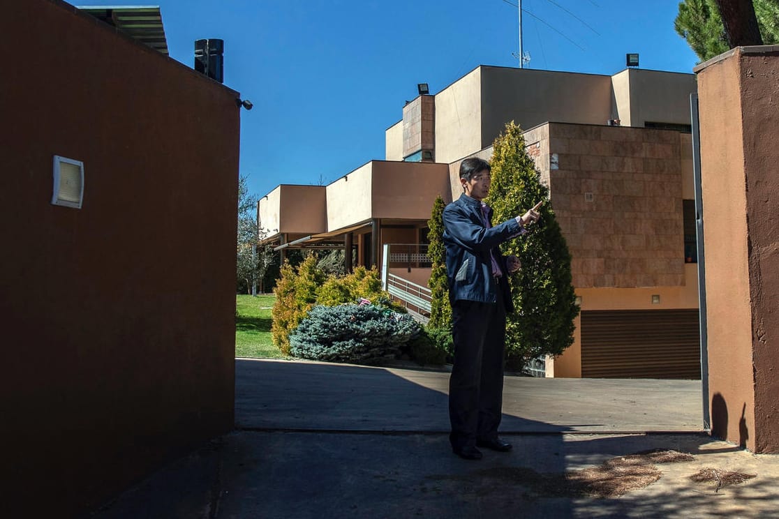 Die nordkoreanische Botschaft in Madrid: Am 22. Febaruar stürmten Bewaffnete das Gebäude, später bekannte sich eine Dissidenten-Gruppe zu dem Überfall.
