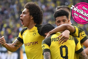 Jubel bei Borussia Dortmund: Der BVB fährt als Tabellenführer zum Topspiel nach München.