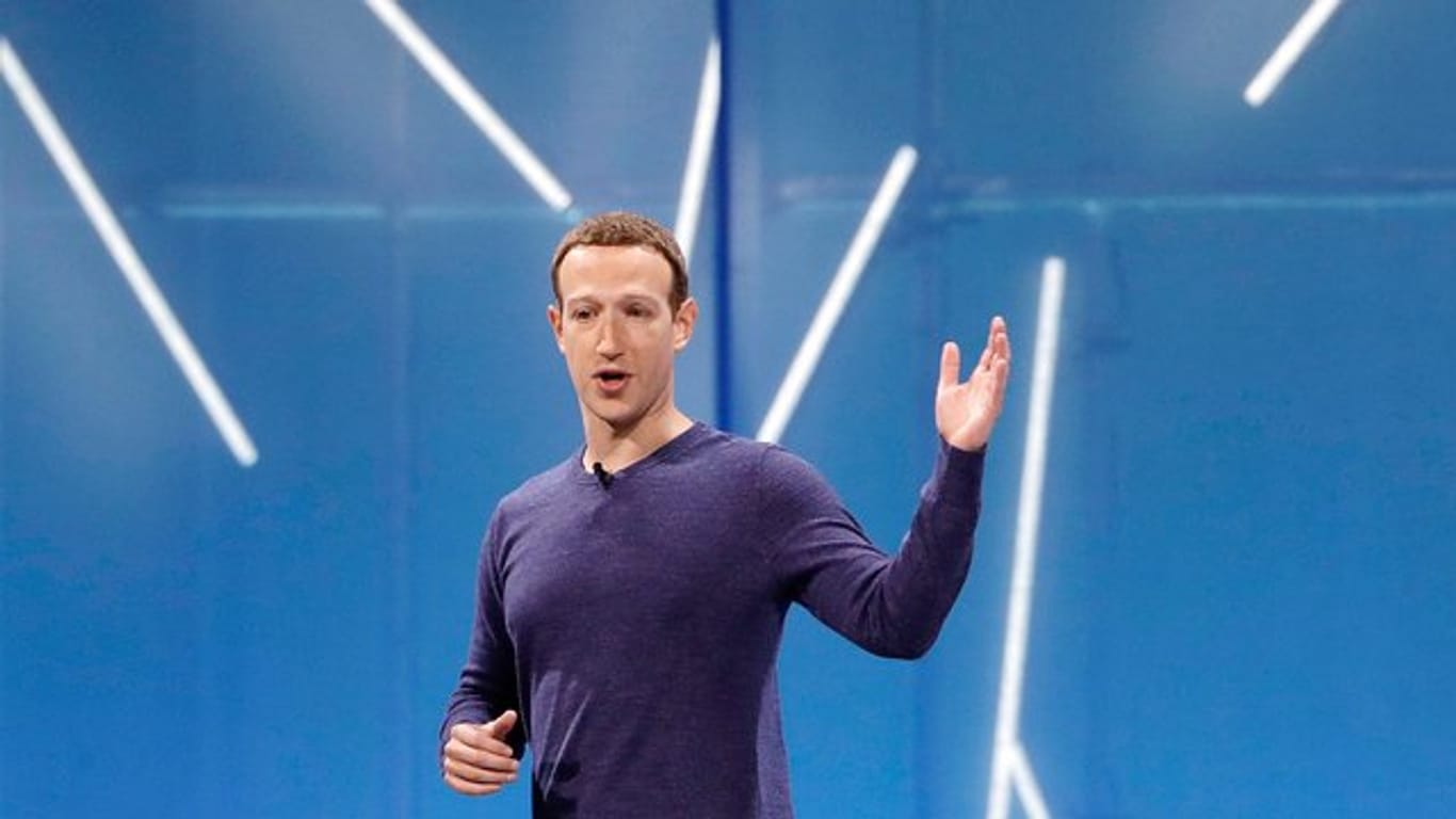 Facebook-Chef Mark Zuckerberg auf der Facebook-Entwicklungskonferenz F8.