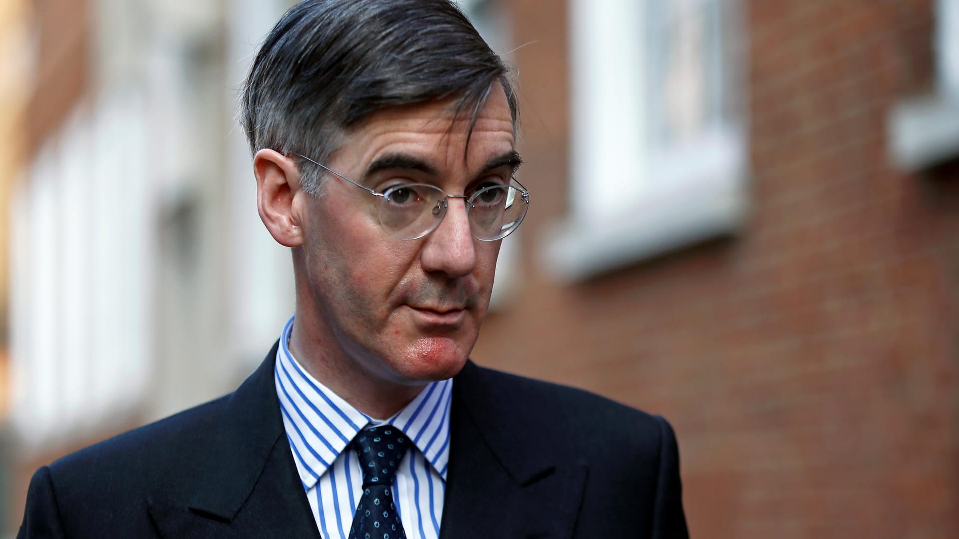 Der Tory-Abgeordnete und Brexit-Hardliner Jacob Rees-Mogg: "Nein, nein, ich unterstütze die AfD nicht."