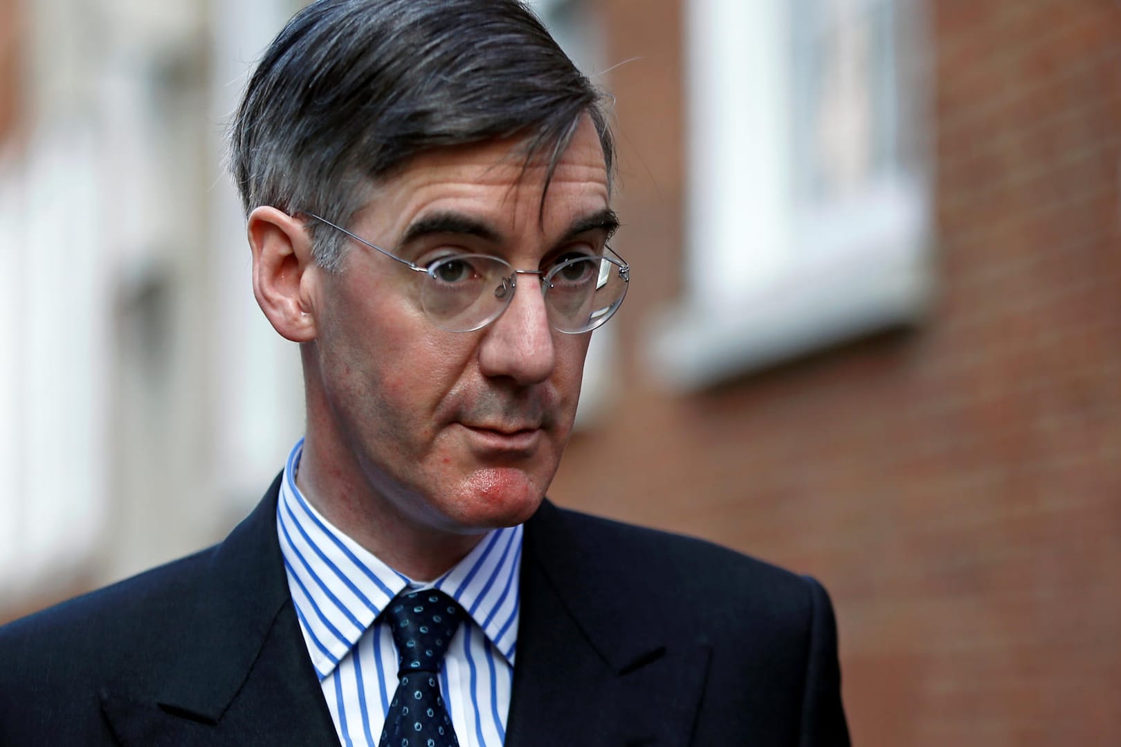 Der Tory-Abgeordnete und Brexit-Hardliner Jacob Rees-Mogg: "Nein, nein, ich unterstütze die AfD nicht."