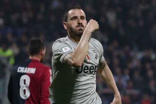 Leonardo Bonucci traf für Juve in Cagliari.