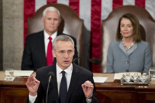 Nato-Generalsekretär Jens Stoltenberg spricht vor dem US-Kongress in Washington.