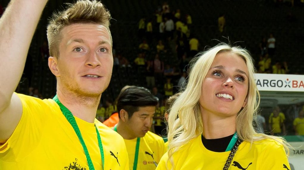 Marco Reus und seine Freundin Scarlett Gartmann: Die beiden sind zum ersten Mal Etlern geworden.