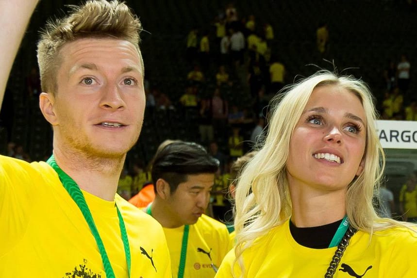 Marco Reus und seine Freundin Scarlett Gartmann: Die beiden sind zum ersten Mal Etlern geworden.