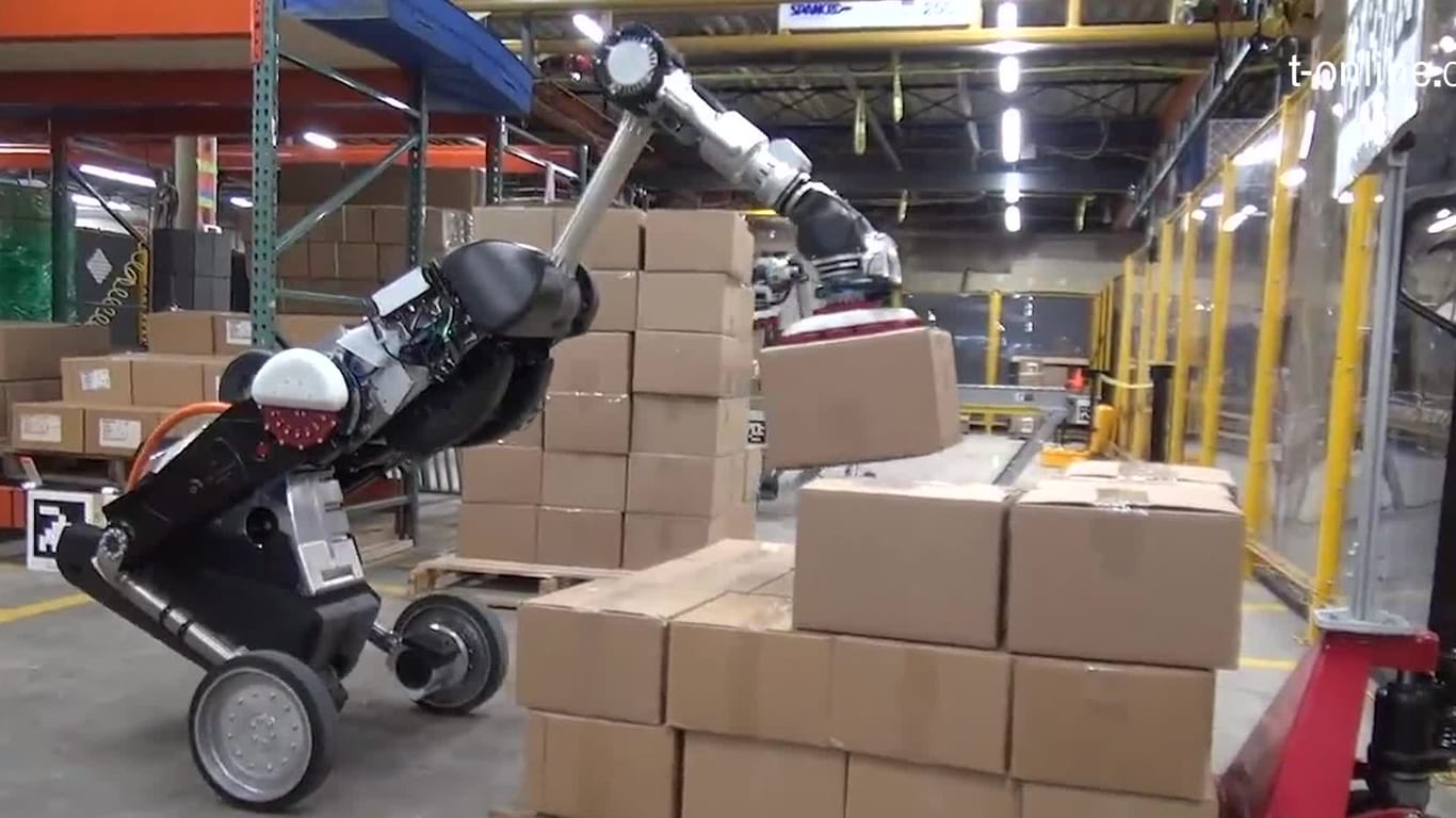 "Handle" ist die neueste Entwicklung von Boston Dynamics: Der Roboter auf zwei Rädern ist für die Logistik-Branche bestimmt.