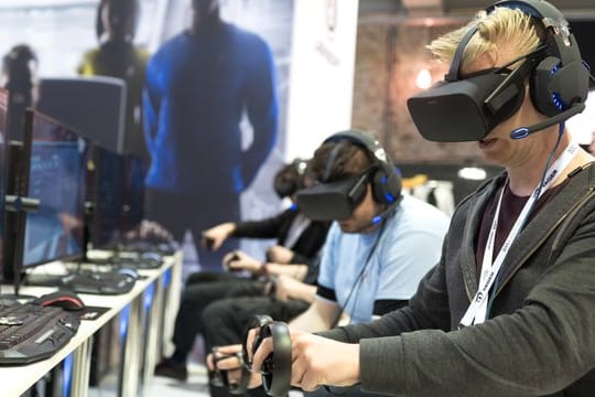 Gamer auf der International Games Week 2017 in Berlin.