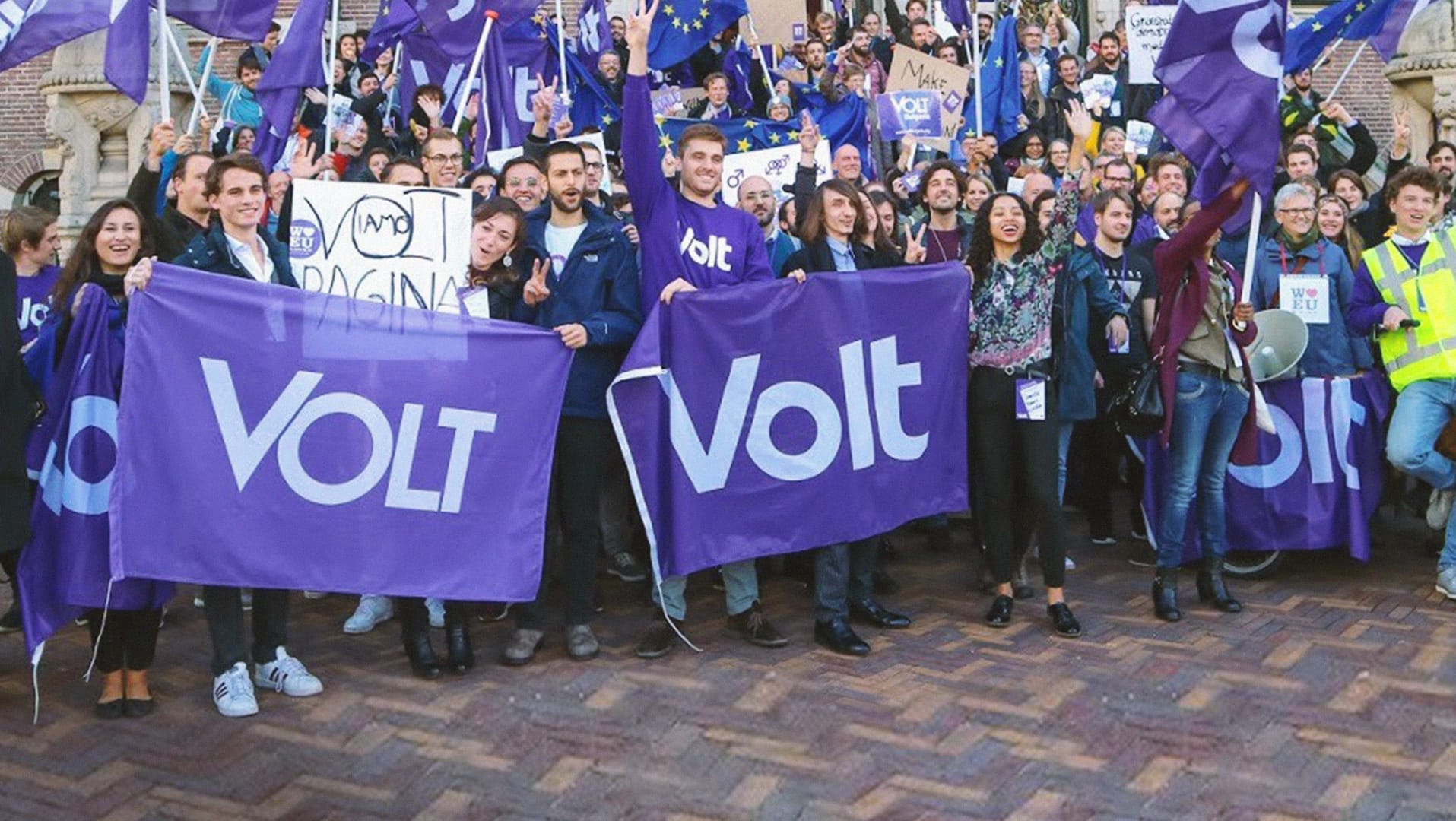 Foto einer Volt-Parteiveranstaltung: Die Partei hat laut Wissenschaftlern ein großes Potenzial