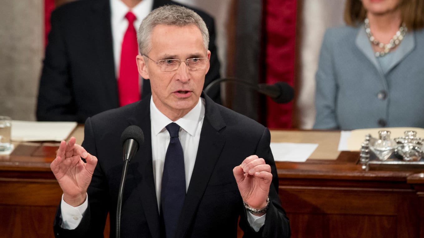 Jens Stoltenberg spricht im US-Kongress: "Wir wollen keinen neuen Kalten Krieg", sagte der Nato-Generalsekretär.