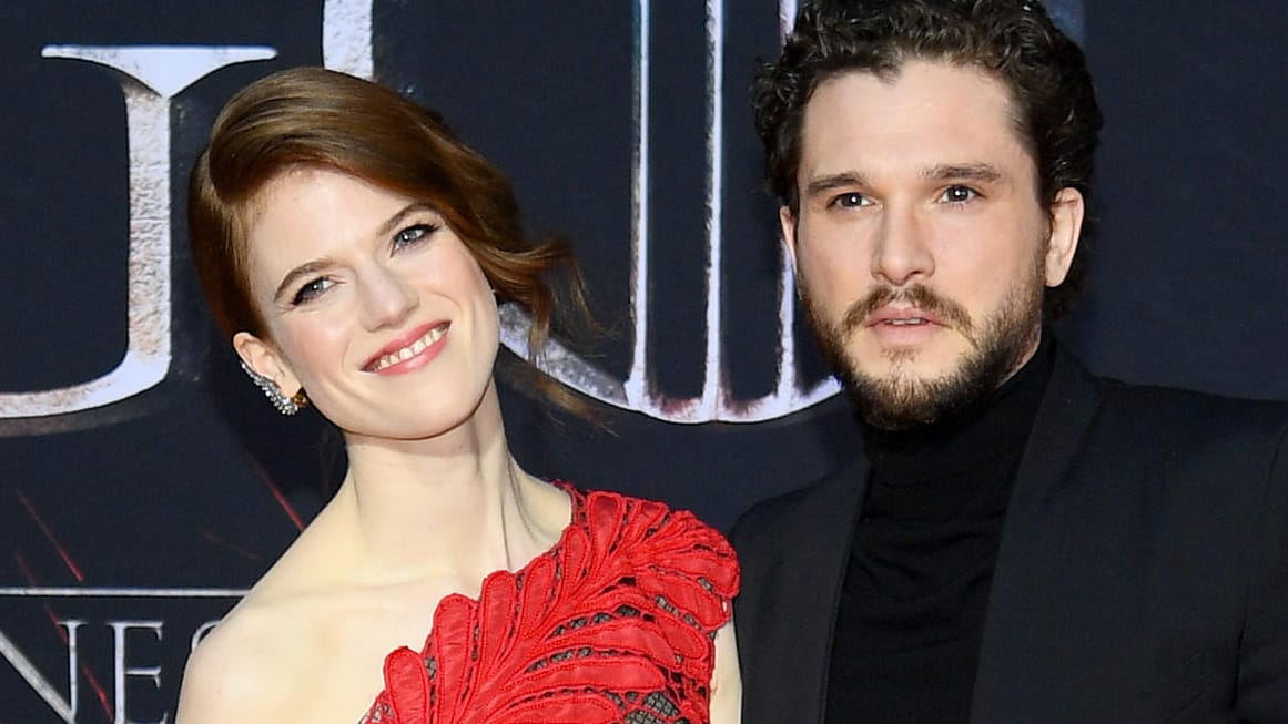 Rose Leslie und Kit Harington: Das Ehepaar posiert bei der Premiere der achten "Game of Thrones"-Staffel für die Fotografen.