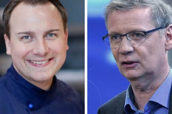 Tim Raue und Moderator Günther Jauch eröffnen in der Potsdamer Villa Kellermann am Heiligen See ein Restaurant.