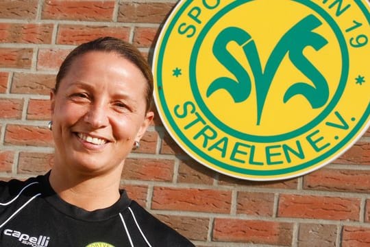 Inka Grings trainiert die Männer des Viertligisten SV Straelen.
