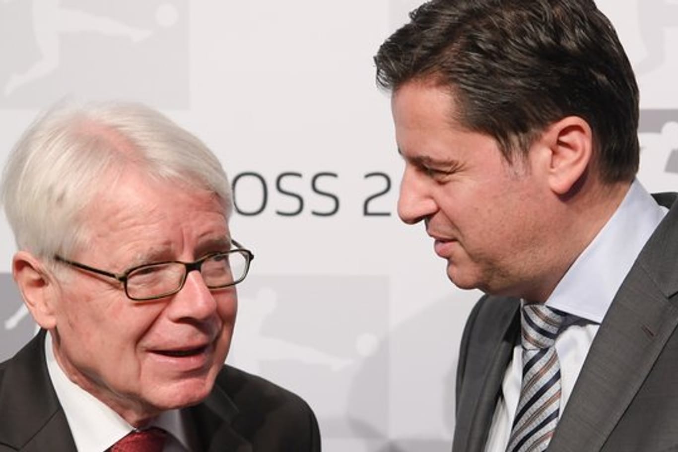 Reinhard Rauball (l) und Christian Seifert sprechen sich für einen hauptamtlichen DFB-Präsidenten aus.