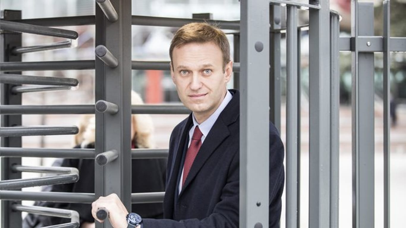 Der russische Oppositionelle Alexej Nawalny beim EuGH in Straßburg.