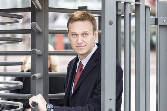 Der russische Oppositionelle Alexej Nawalny beim EuGH in Straßburg.