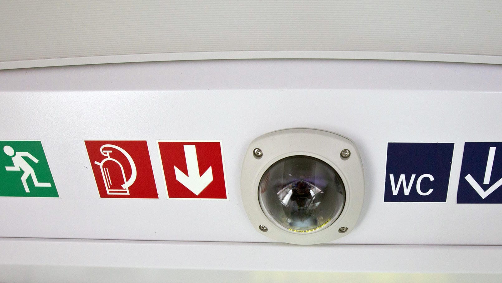 Kameraüberwachtes Abteil in einer Regionalbahn