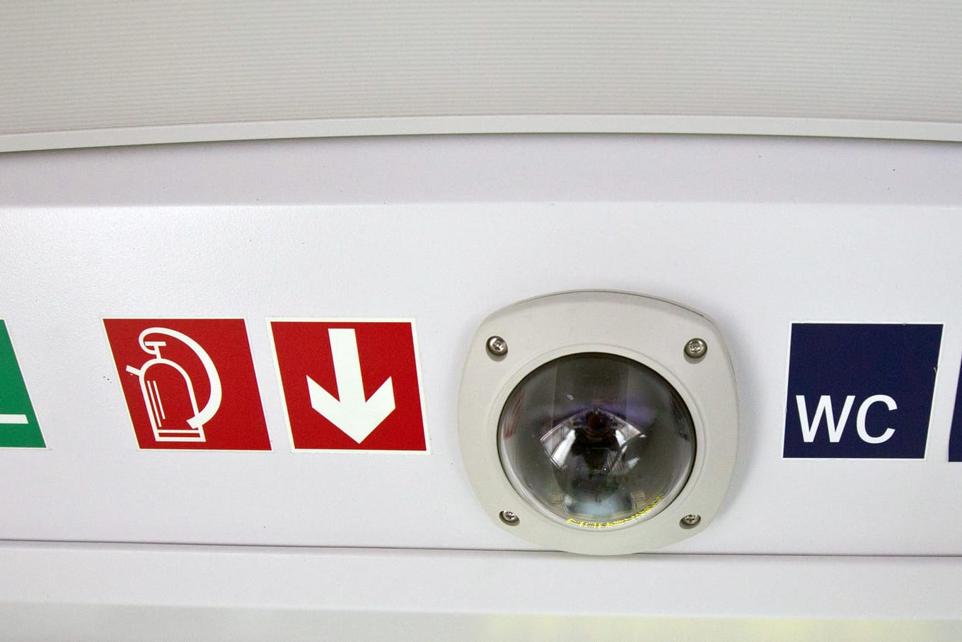 Kameraüberwachtes Abteil in einer Regionalbahn