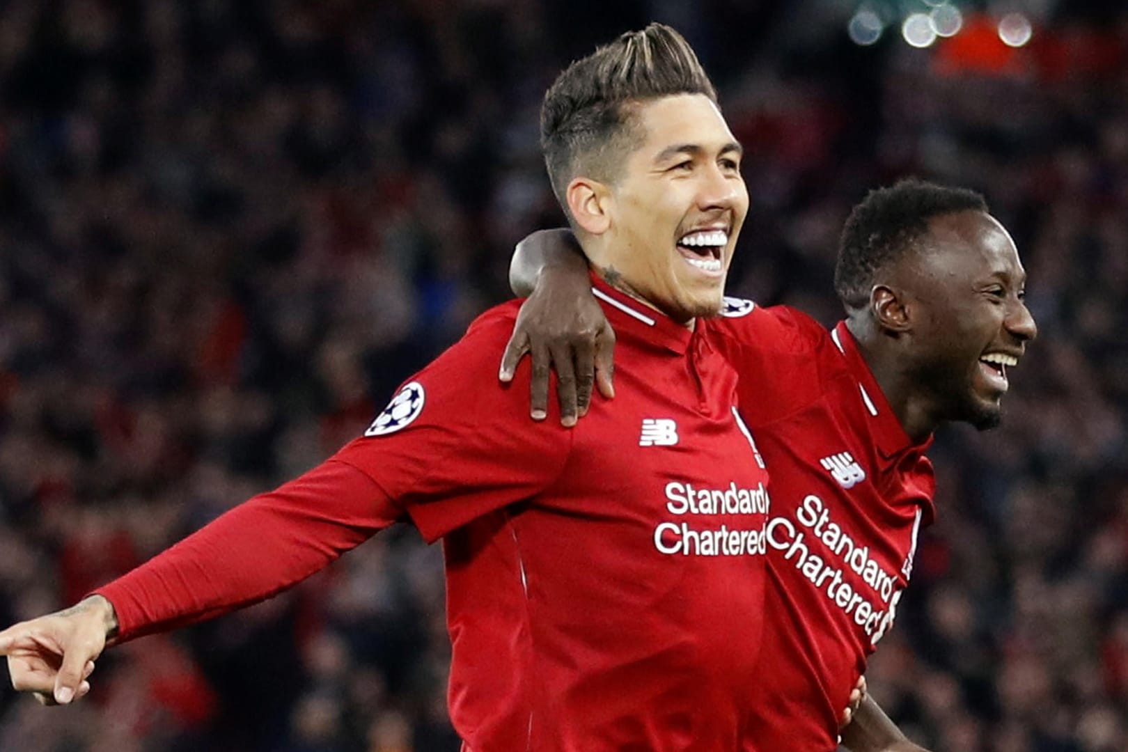 Torschützen unter sich: Liverpools Roberto Firmino (l.) und Naby Keita trafen gegen Porto.