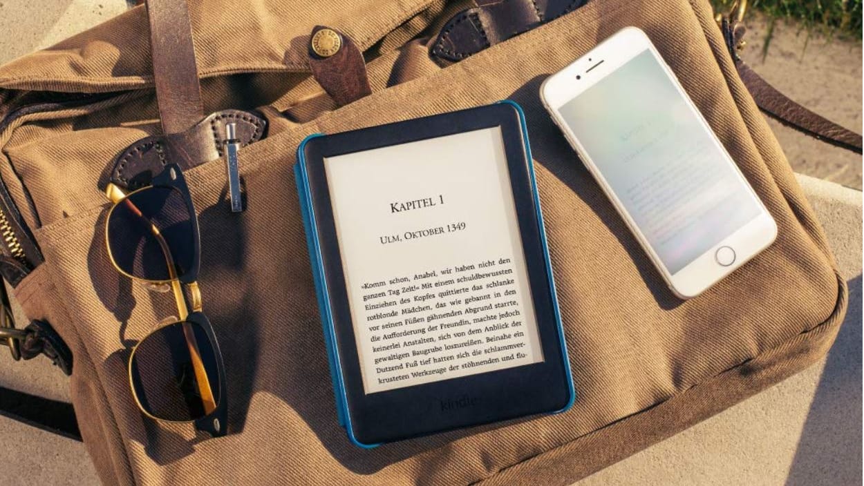 Der neuen Amazon Kindle Reader mit Frontlicht: Das Gerät ist auch bei viel Sonnenlicht gut nutzbar.