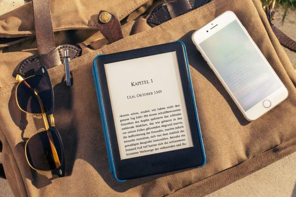 Der neuen Amazon Kindle Reader mit Frontlicht: Das Gerät ist auch bei viel Sonnenlicht gut nutzbar.