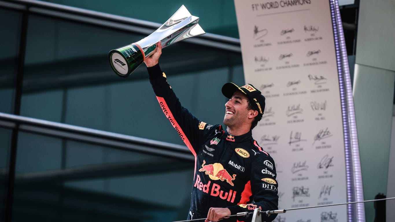 Daniel Ricciardo nach seinem Sieg in Shanghai.