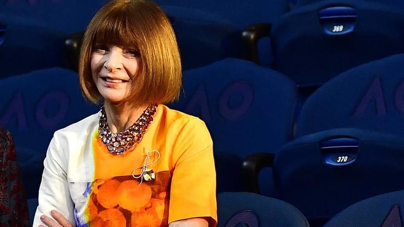 Seltener Anblick: So sieht Anna Wintour ohne Brille aus.